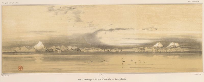 Vue de l'attérage de la baie d'Avatscha au KamtschastKa